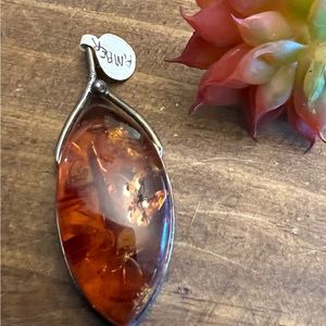 Large amber pendant